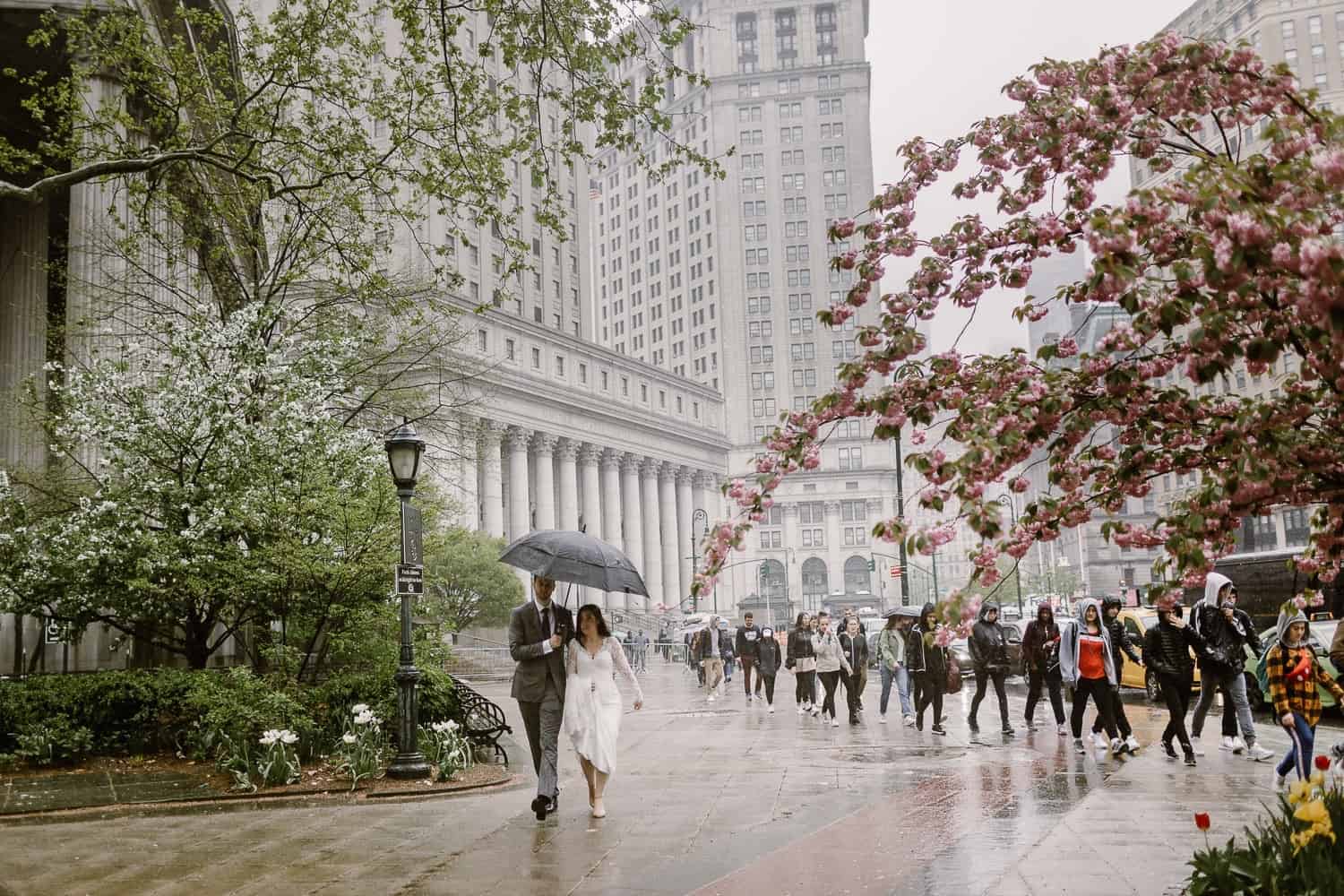 NYC Rainy Day Elopement Photography 